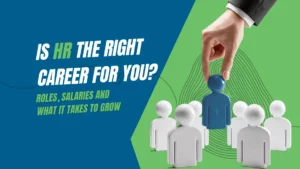 A hand selecting a standout candidate from a group, representing talent identification and HR career growth in India