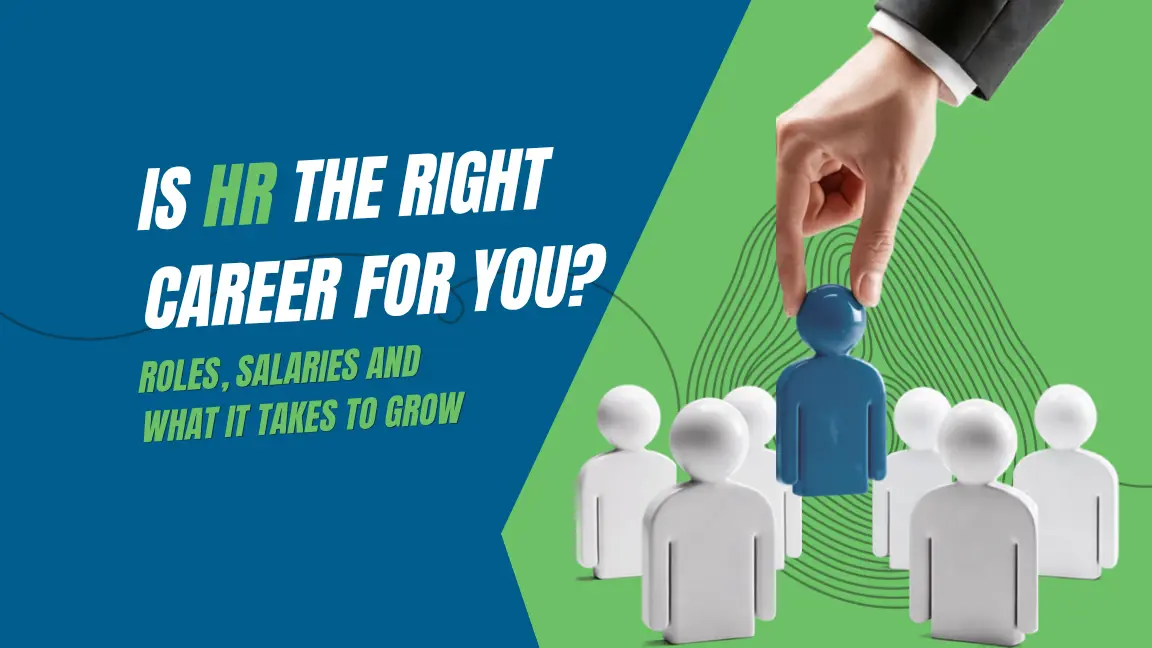 A hand selecting a standout candidate from a group, representing talent identification and HR career growth in India